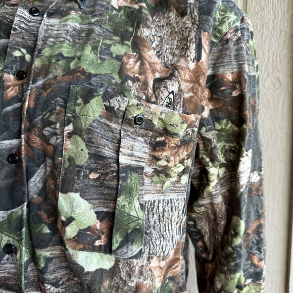 Brents Outdoors Shirt Mens L Button Up Camouflage Hunting Outdoor Brush Popper - Picture 5 of 7